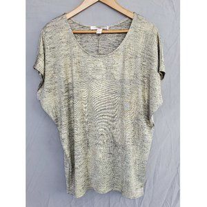 Gold Forever 21 Top with Batwing Sleeves